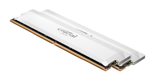 Crucial Pro 32GB (2x16GB) DDR5-6400MHz CL38 UDIMM White Heat Spreader Gaming Memory with Intel XMP 3.0 & AMD EXPO Support
