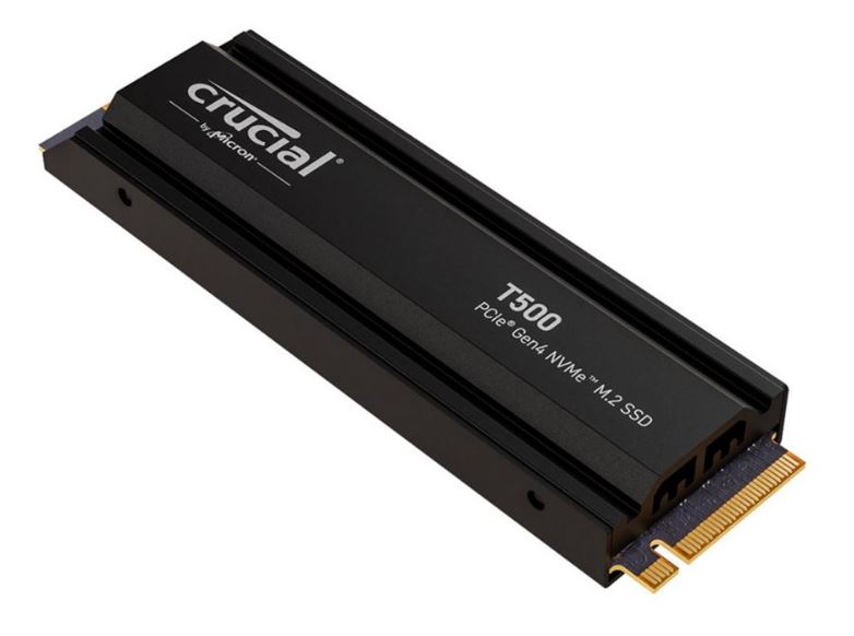 Crucial T500 2TB PCIe Gen4 NVMe M.2 SSD with Heatsink – 7400/7000 MB/s R/W, 1200TBW Endurance, PS5 Compatible