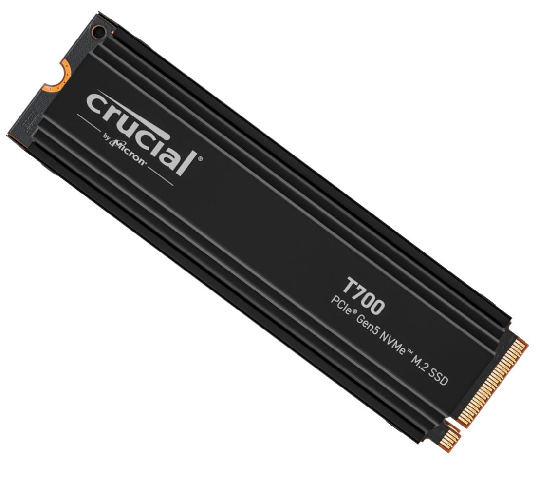 Crucial T700 1TB PCIe Gen5 NVMe M.2 SSD with Heatsink – Up to 11,700 MB/s Read & 9,500 MB/s Write, 600TBW Endurance, DirectStorage Optimized