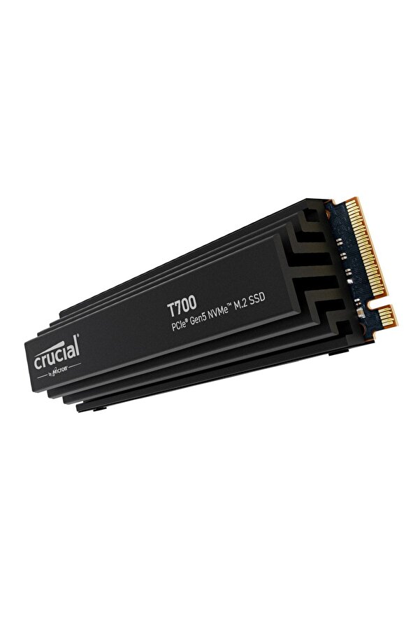 Crucial T700 4TB PCIe Gen5 NVMe M.2 SSD with Heatsink – Ultra Fast 12400/11800 MB/s Read/Write, 2400TBW Endurance, 1.5M hrs MTTF, Compatible with Intel 13th Gen & AMD Ryzen 7000