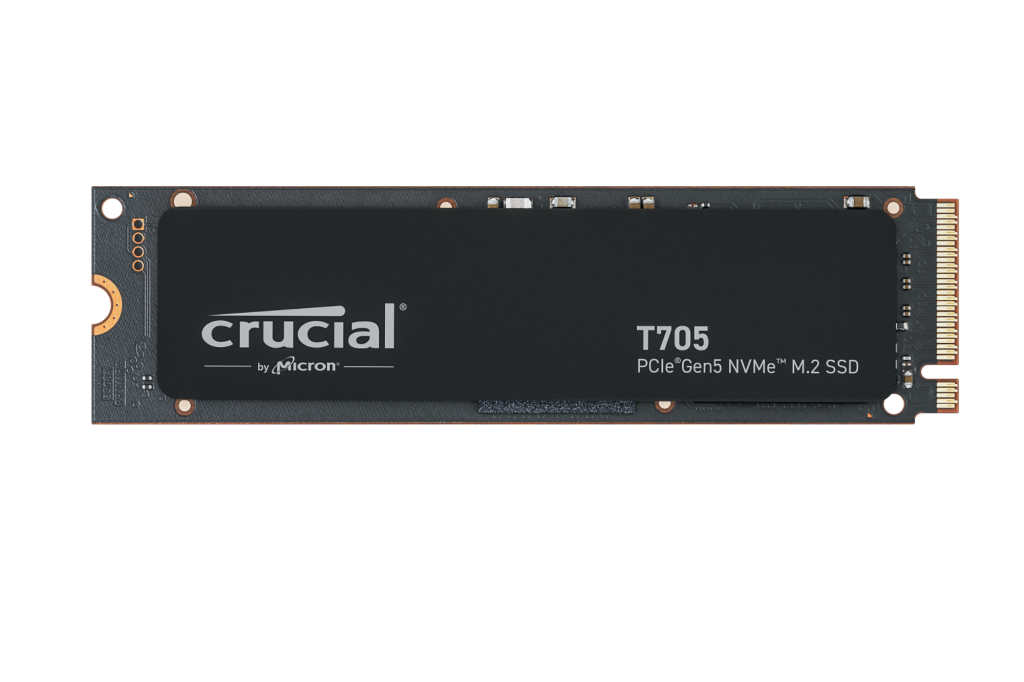 Crucial T705 1TB PCIe Gen5 NVMe M.2 SSD – Ultra-Fast 13600/10200 MB/s R/W, 600TBW Endurance, DirectStorage Support for Intel 14th Gen & AMD Ryzen 7000