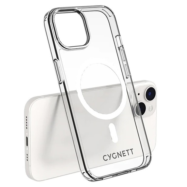Cygnett AeroMag Clear Protective Case for Apple iPhone 16e, 14 & 13 - Slim, Hard-Shell, MagSafe Compatible with Raised Bezel & 2-Year Warranty