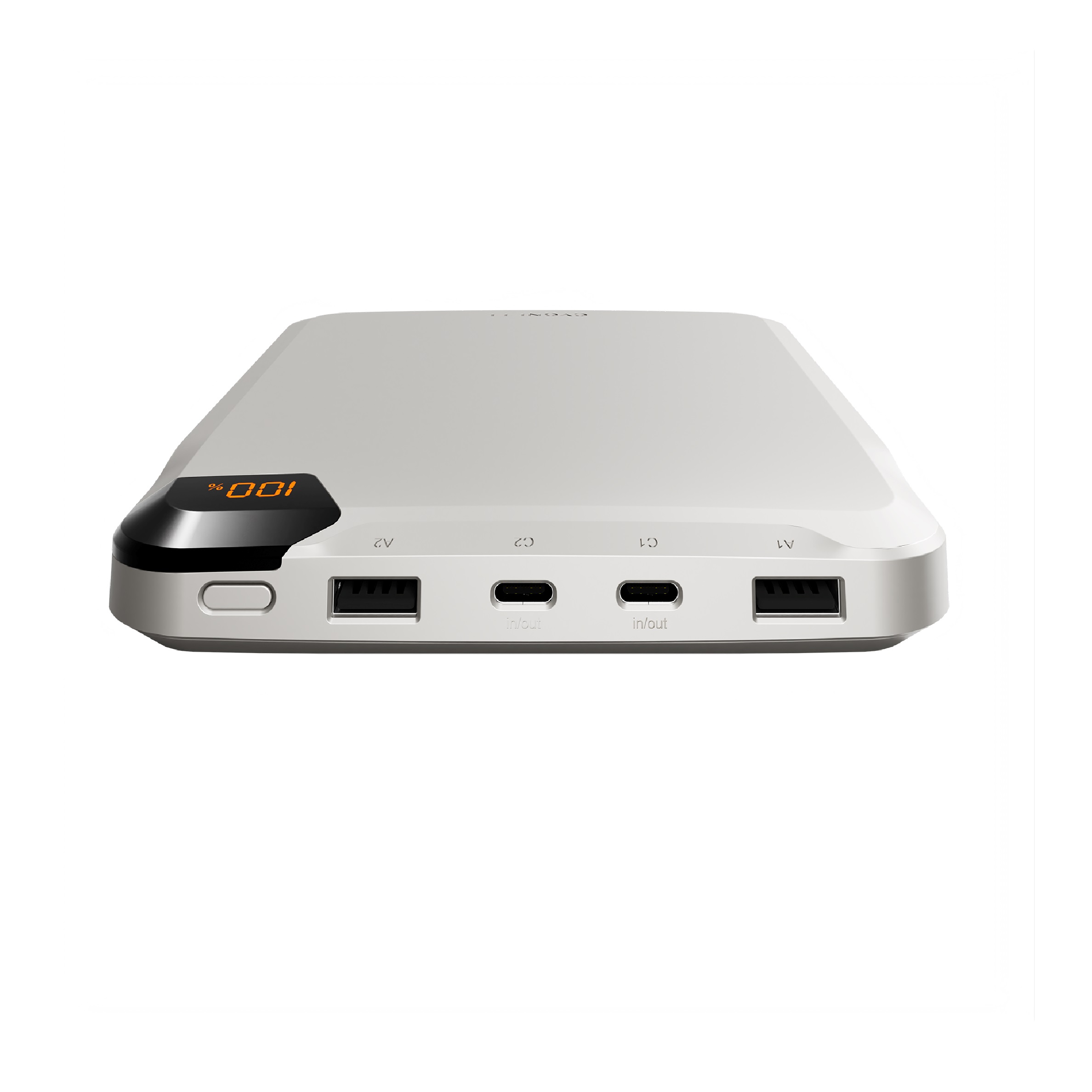 Cygnett ChargeUp VertPWR 25,000mAh 100W Laptop Power Bank with 4 USB Ports, USB-C Cable & Stand - Champagne