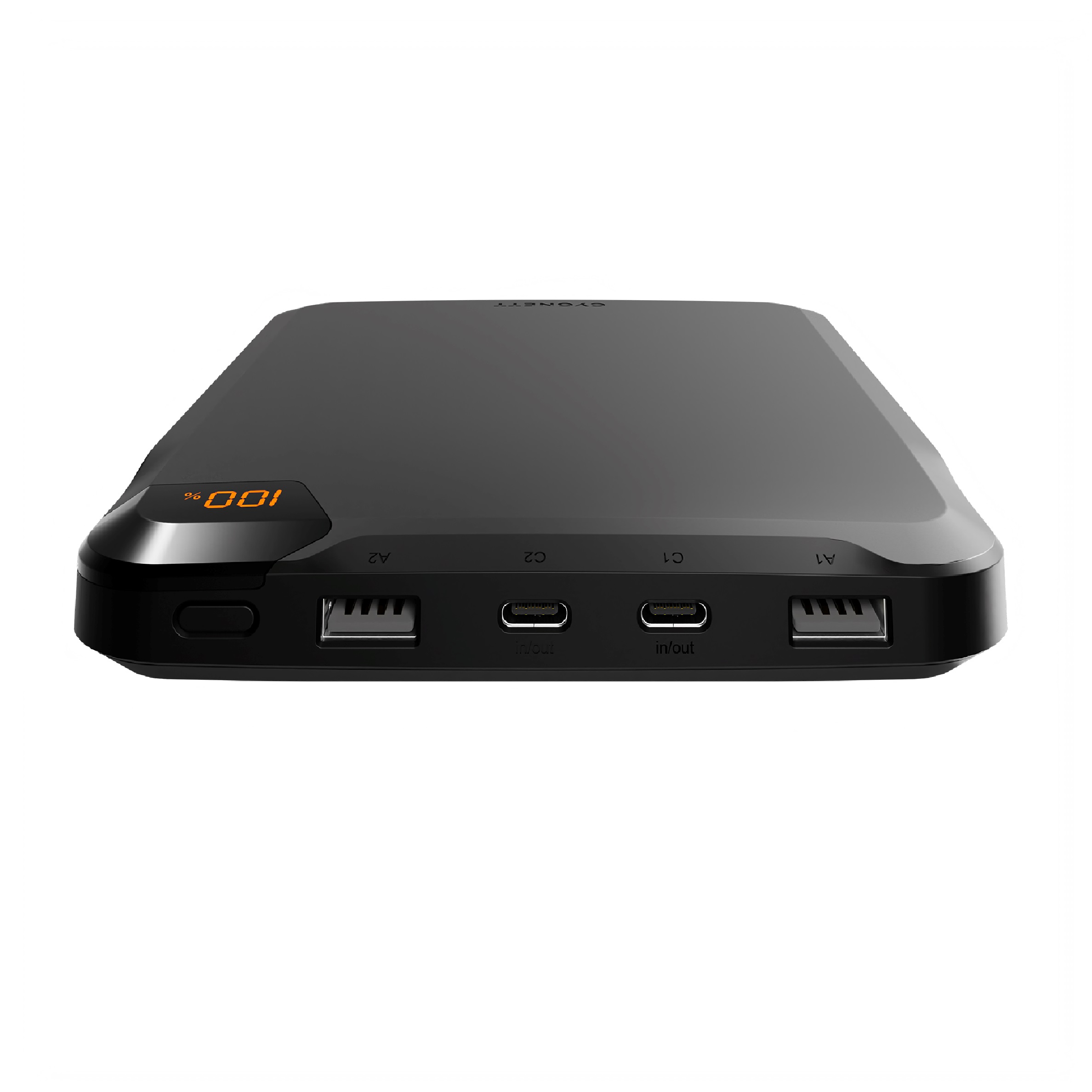 Cygnett ChargeUp VertPWR 25K mAh Laptop Power Bank with 100W USB-C Pass-Through, 4 USB Ports, USB-C Cable & Stand - Obsidian CY5128PBCHE