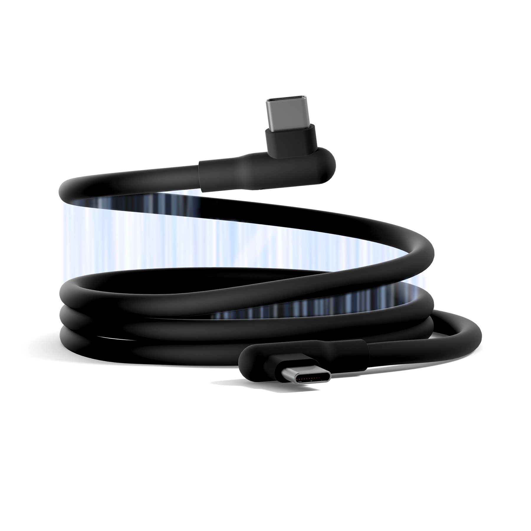 Cygnett DriveSync 0.7M Right Angled Magnetic Silicone USB-C to USB-C Cable, 60W Fast Charging, 480Mbps Data Transfer, In-Car Use
