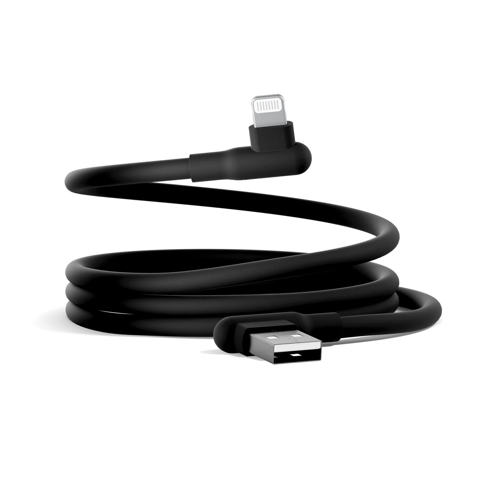 Cygnett DriveSync 0.7M Right Angled Silicone Lightning to USB-A Cable, 12W Fast Charging, 480Mbps Data Transfer, Apple MFi Certified