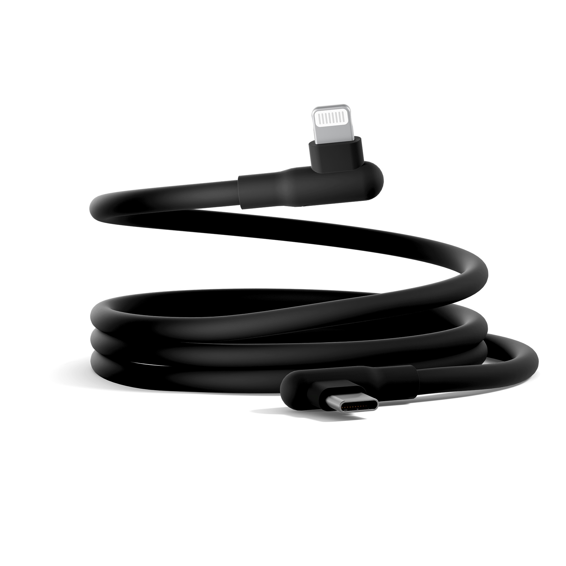 Cygnett DriveSync 0.7M Right Angled Silicone Lightning to USB-C Cable - 30W Fast Charging, 480Mbps Data, MFi Certified, Ideal for In-Car Use