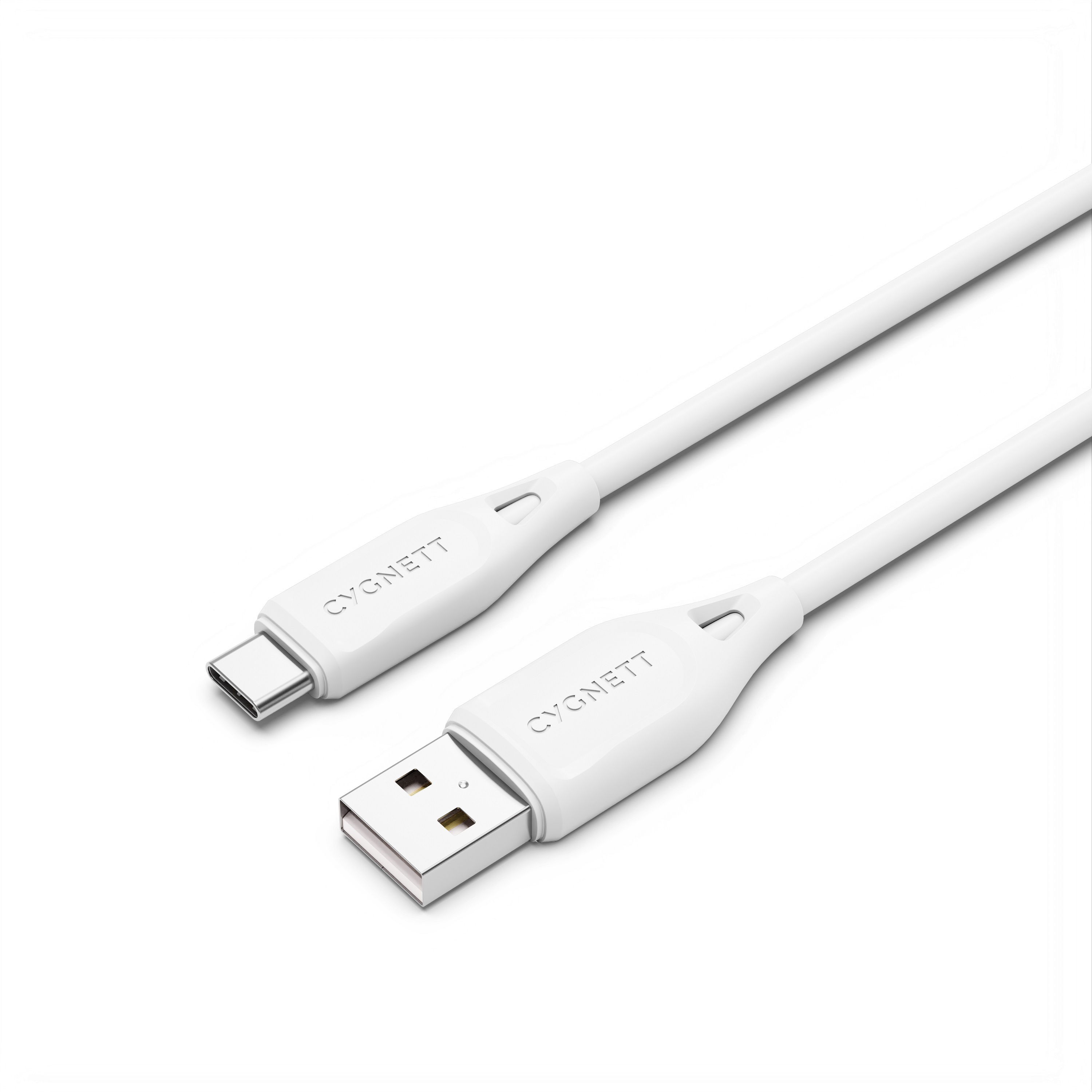Cygnett Essentials USB-C to USB-A 2.0 Cable 1M White - 3A 60W Turbo Charging & 480Mbps Data Transfer with 2-Year Warranty