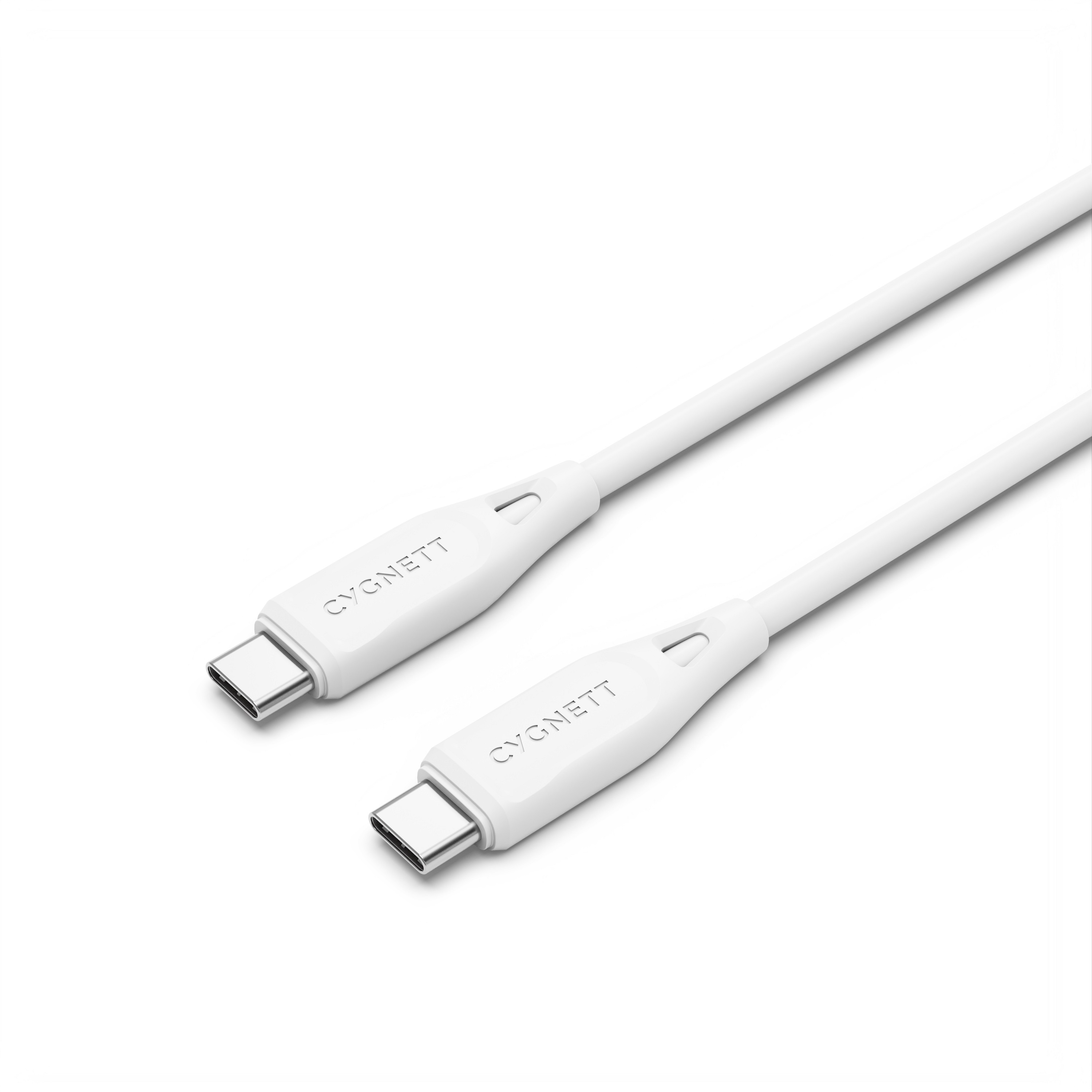 Cygnett Essentials USB-C to USB-C Cable 1M White - 60W Fast Charging, 480Mbps Data Transfer, 3A Power, Durable with 2-Year Warranty