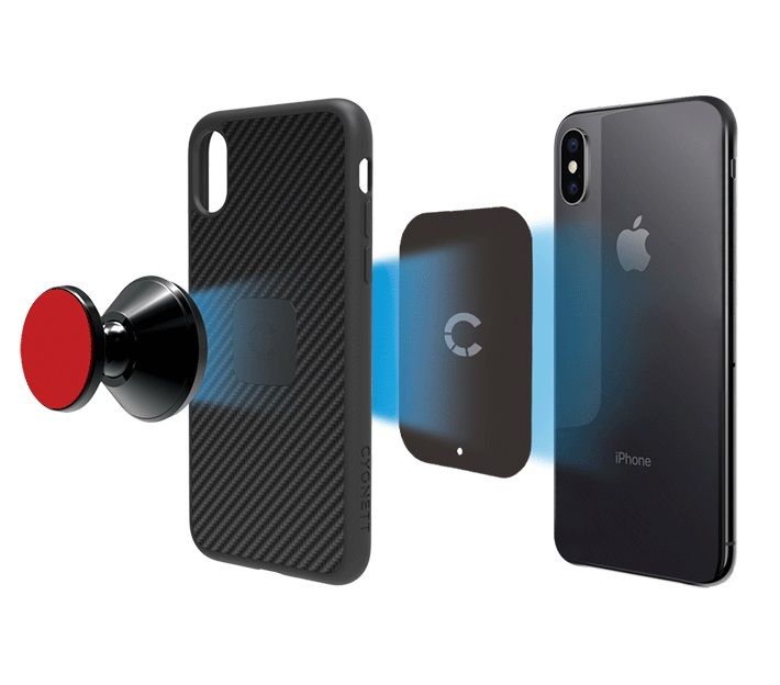 Cygnett MagMount Plus Magnetic Car Dash & Windscreen Phone Mount - 360° Adjustable Strong Magnetic Hold, Compact Black Design, 2 Years Warranty