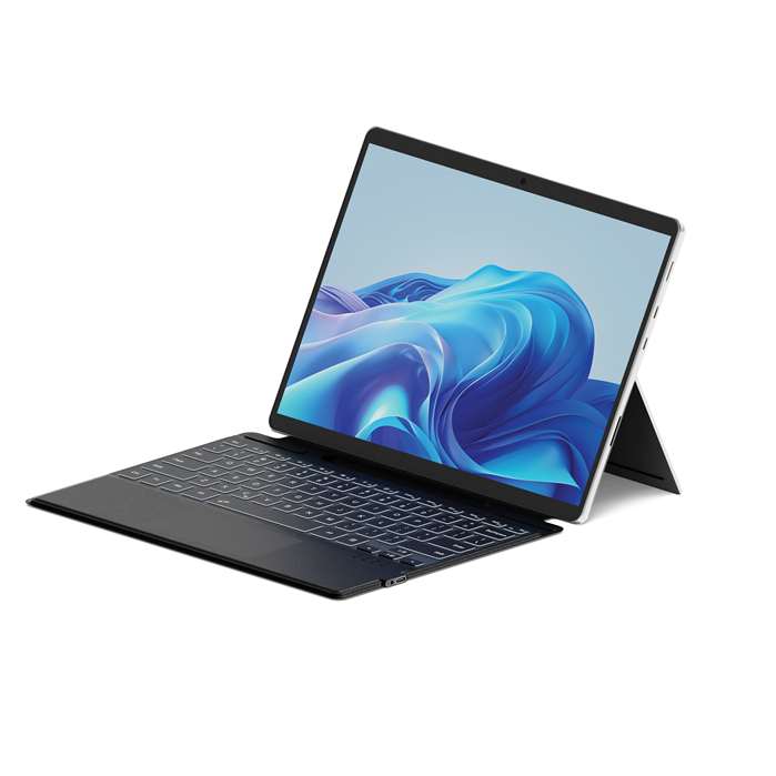 Cygnett Magnetic Wireless Keyboard Case for Microsoft Surface Pro 11/10/9/8 & Surface X with Backlit Keys, Pen Slot, USB-C Recharge, 40+ Hour Battery Life - Black