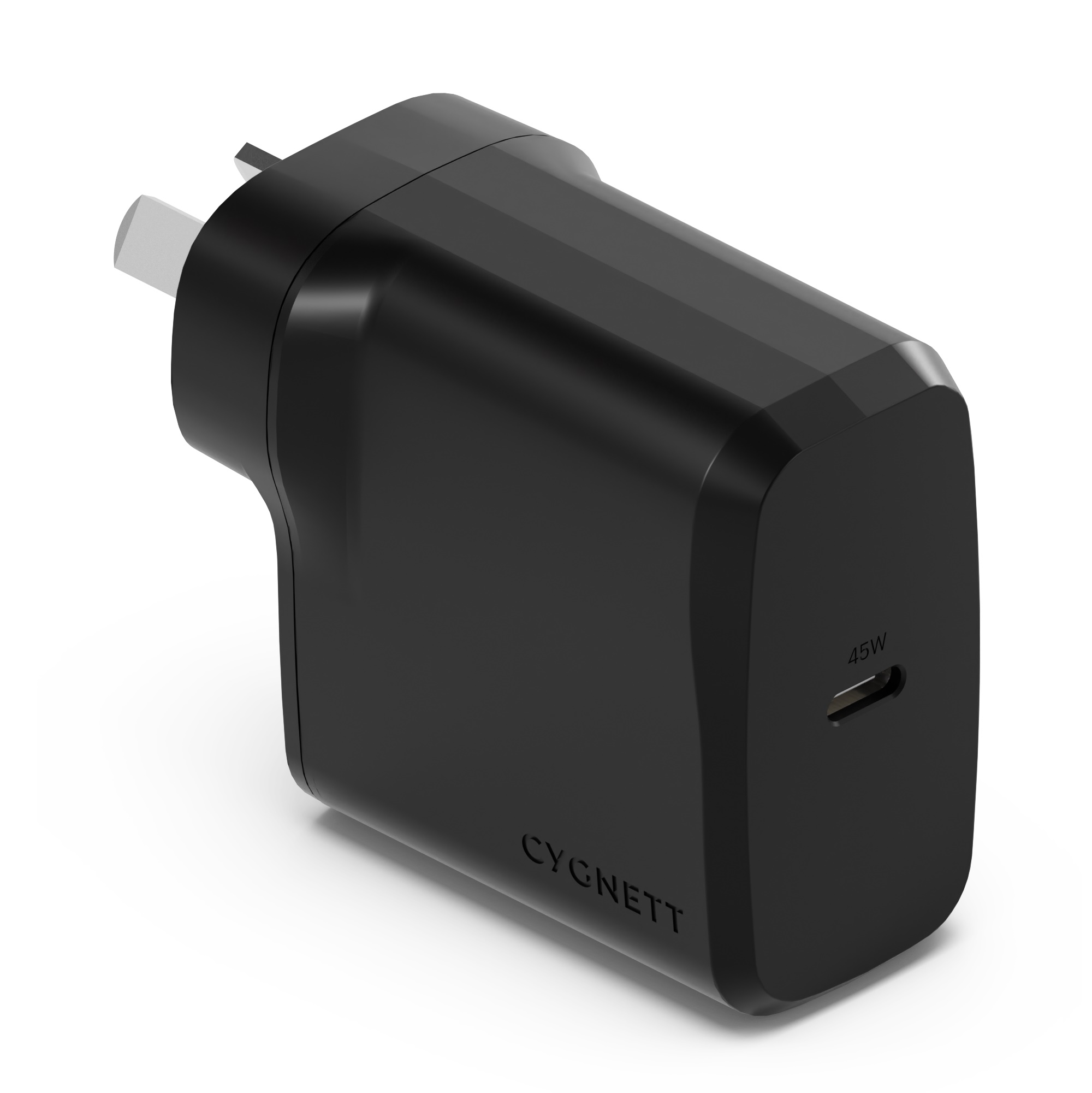 Cygnett PowerPlus 45W GaN USB-C PD Fast Wall Charger with PPS Support – Compact, Portable & Universal for iPhone, Samsung & USB-C Devices