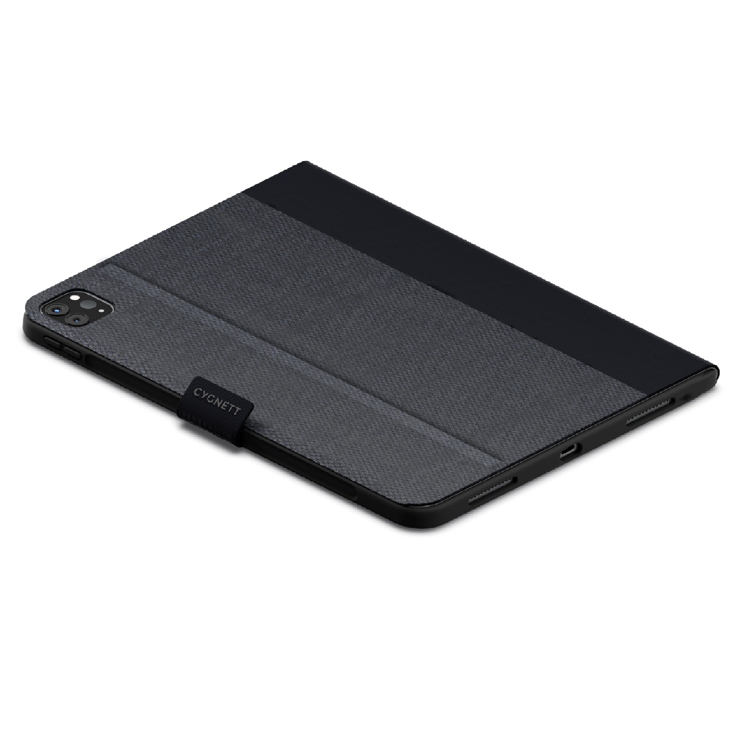 Cygnett TekView Slimline Protective Case for Apple iPad Pro 11" (6th/5th Gen M5/M4) with 4ft Drop Protection & Apple Pencil Storage - Black, Model CY4972TEKVI