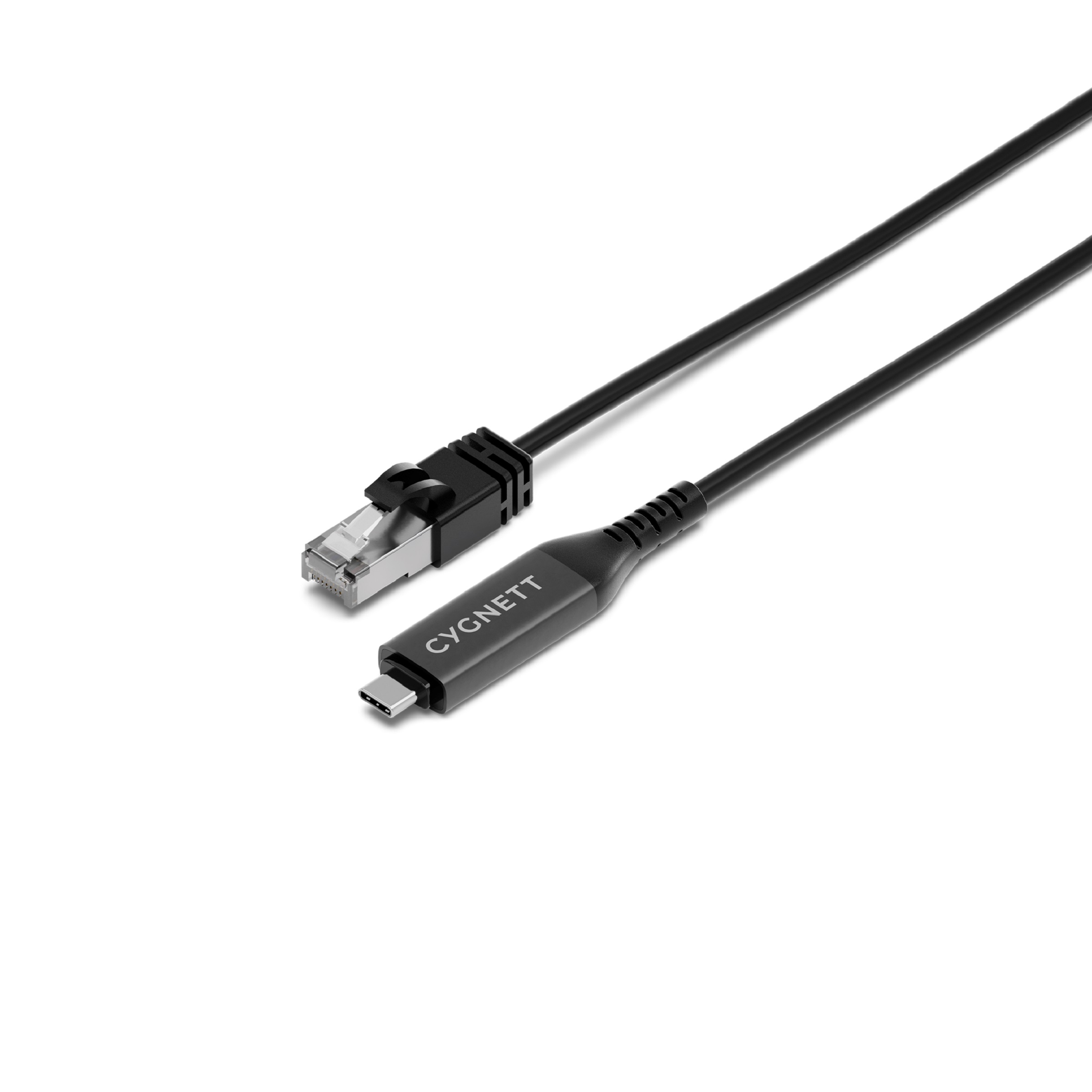 Cygnett Unite USB-C to RJ45 Gigabit Ethernet Cable 5M - 1Gbps Wired Network Adapter for Windows & Mac, USB 3.2 Gen 1, Durable PVC, Black