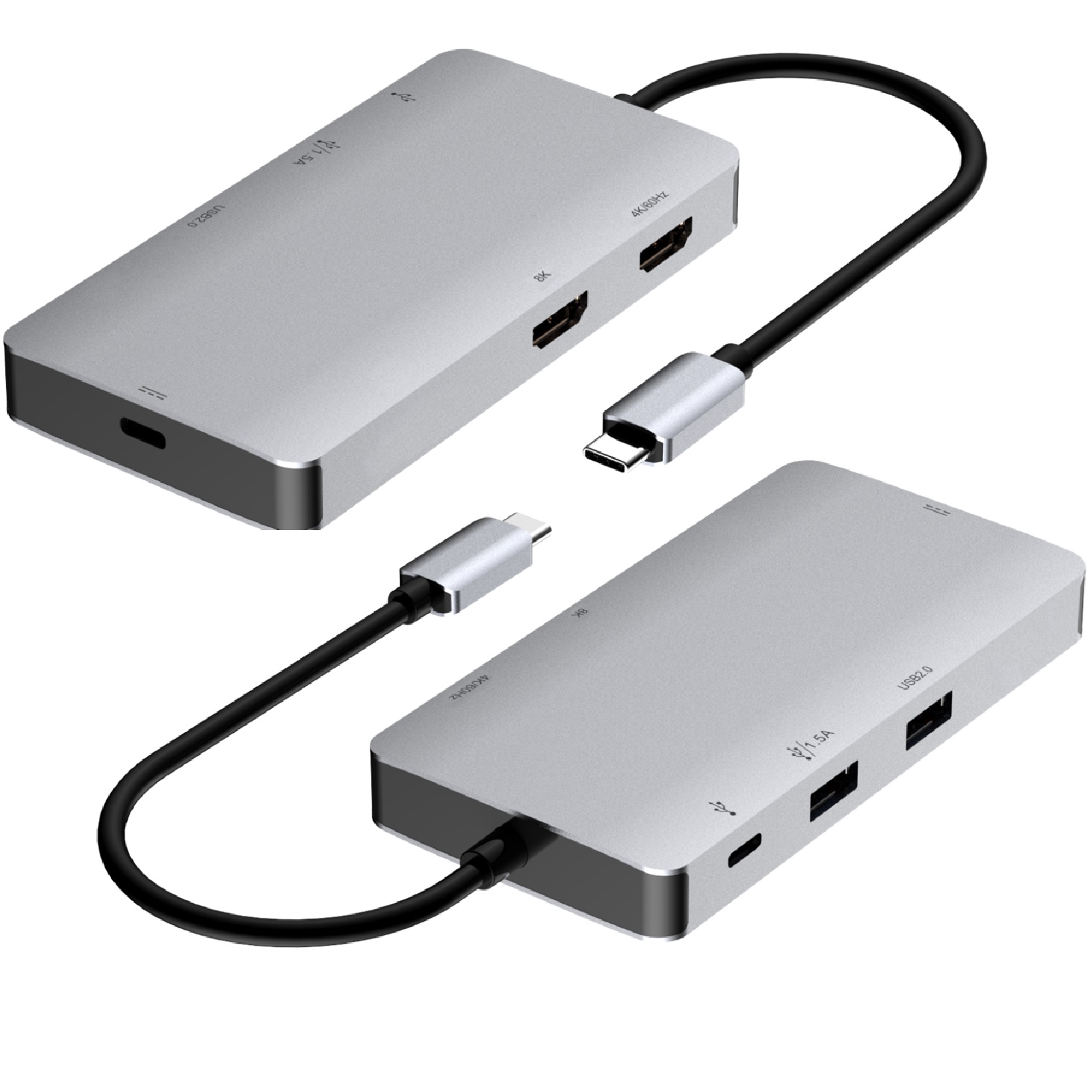 Cygnett Unite WorkMate 6-in-1 USB-C Hub Adapter with Dual HDMI 8K, 100W USB-C PD, USB-A 3.0 & USB-C 3.0 Ports - CY5147HUB61