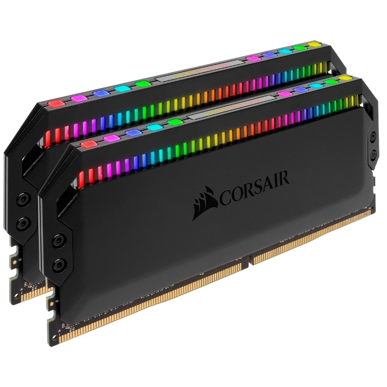 Corsair Dominator Platinum RGB 32GB (2x16GB) DDR4 3200MHz C16 XMP 2.0 Black Gaming Memory Kit