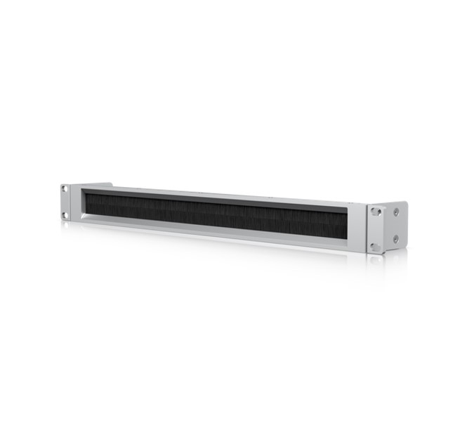 Ubiquiti 1U Rack Mount OCD Brush Panel – Silver Aluminum Alloy Insert Compatible with Toolless Mini Rack