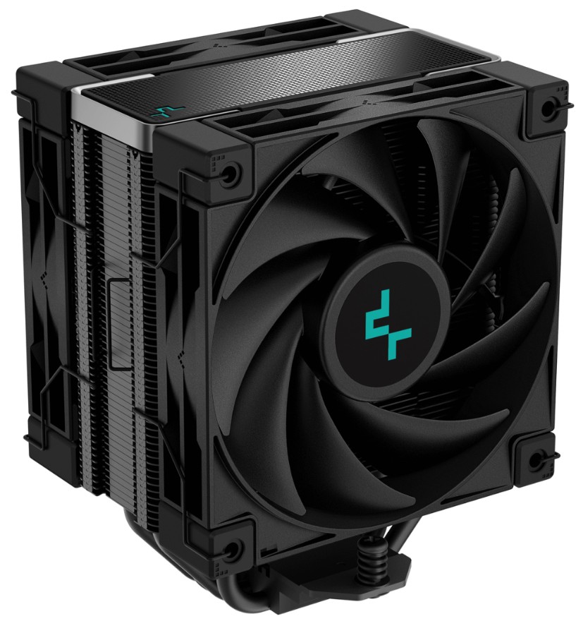DeepCool AK400 Zero Dark Plus Dual Fan CPU Cooler with 4 Direct-Touch 6mm Heat Pipes, 220W TDP Cooling, Compatible with Intel LGA1851/1700/1200 & AMD AM4/AM5
