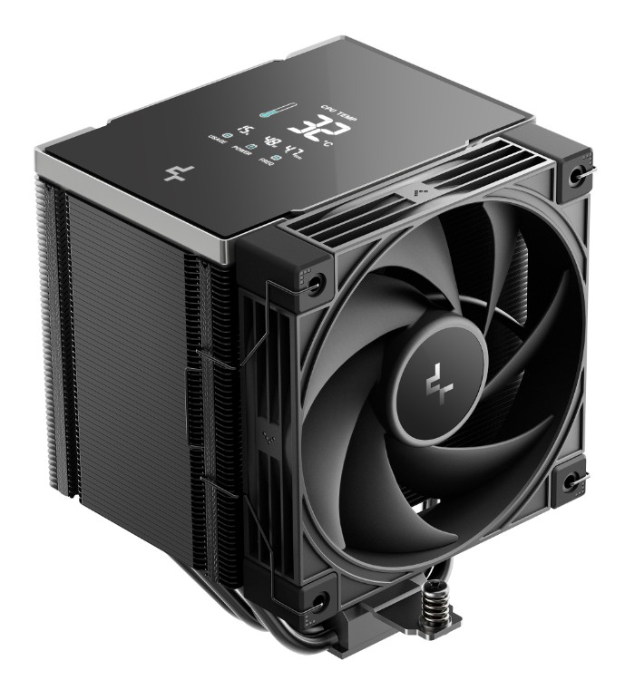 DeepCool AK500 G2 DIGITAL NYX CPU Cooler with AI Fan Control, Digital Display, 5 Copper Heat Pipes, 120mm PWM Fan – Intel LGA1851/1700/1200/115x & AMD AM5/AM4 Compatible
