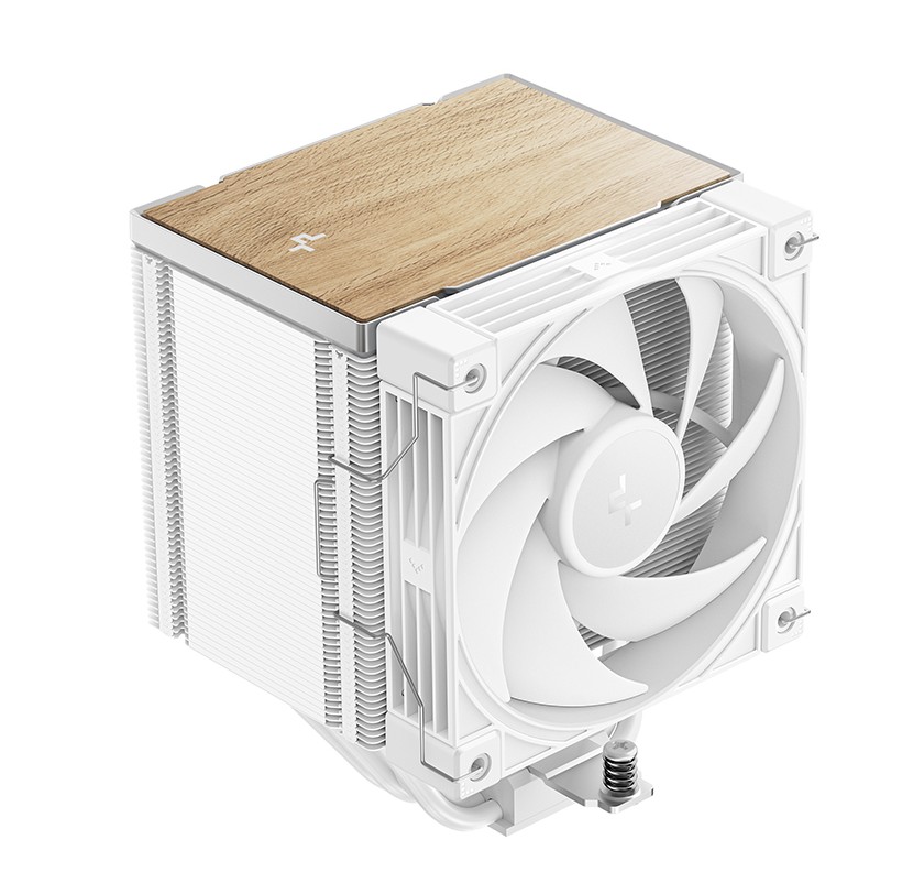 DeepCool AK500 G2 WH Wood Grain Top Cover CPU Cooler with 5 Heat Pipes, 120mm PWM Fan Compatible with Intel LGA1851/1700/1200/115x & AMD AM5/AM4