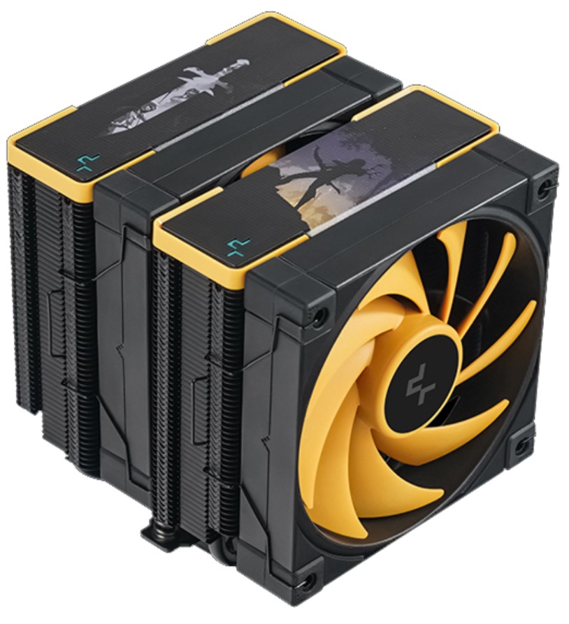 DeepCool AK620 Zero Dark Zoria Dual Tower CPU Cooler with 6 Copper Heat Pipes & 2x120mm PWM Fluid Dynamic Bearing Fans for Intel & AMD