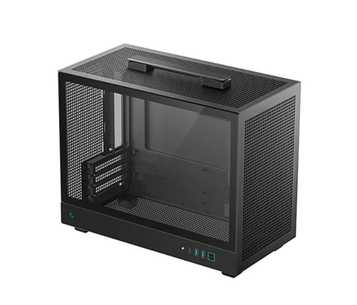 DeepCool CH160 PLUS Portable Micro-ATX Compact PC Case with USB 3.0, Gen2 Type-C, 240mm Liquid Cooling Support
