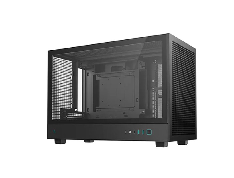 DeepCool CH260 Compact Micro-ATX PC Case with High Airflow Mesh Panels, Tempered Glass, 360mm Radiator Support, USB 3.0 & Type-C Front I/O