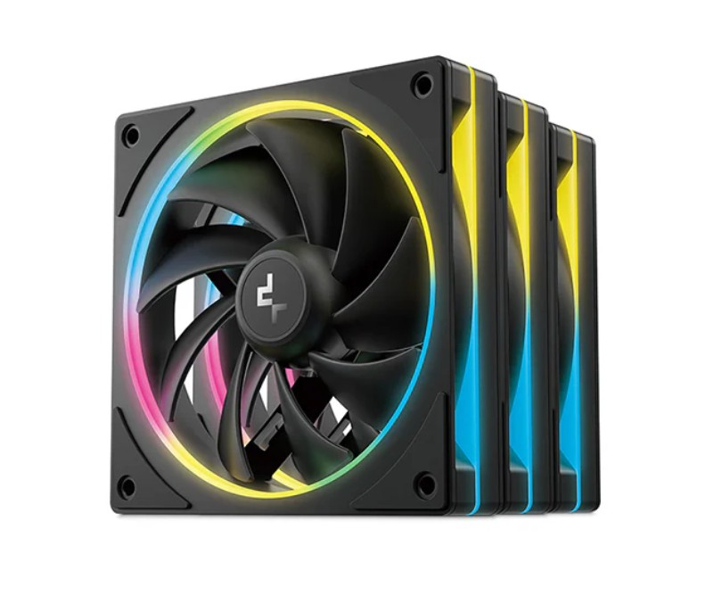 DeepCool FL12 SE 3 Pack 120mm ARGB PWM Fans with Hydro Bearing and Anti-Vibration Pads