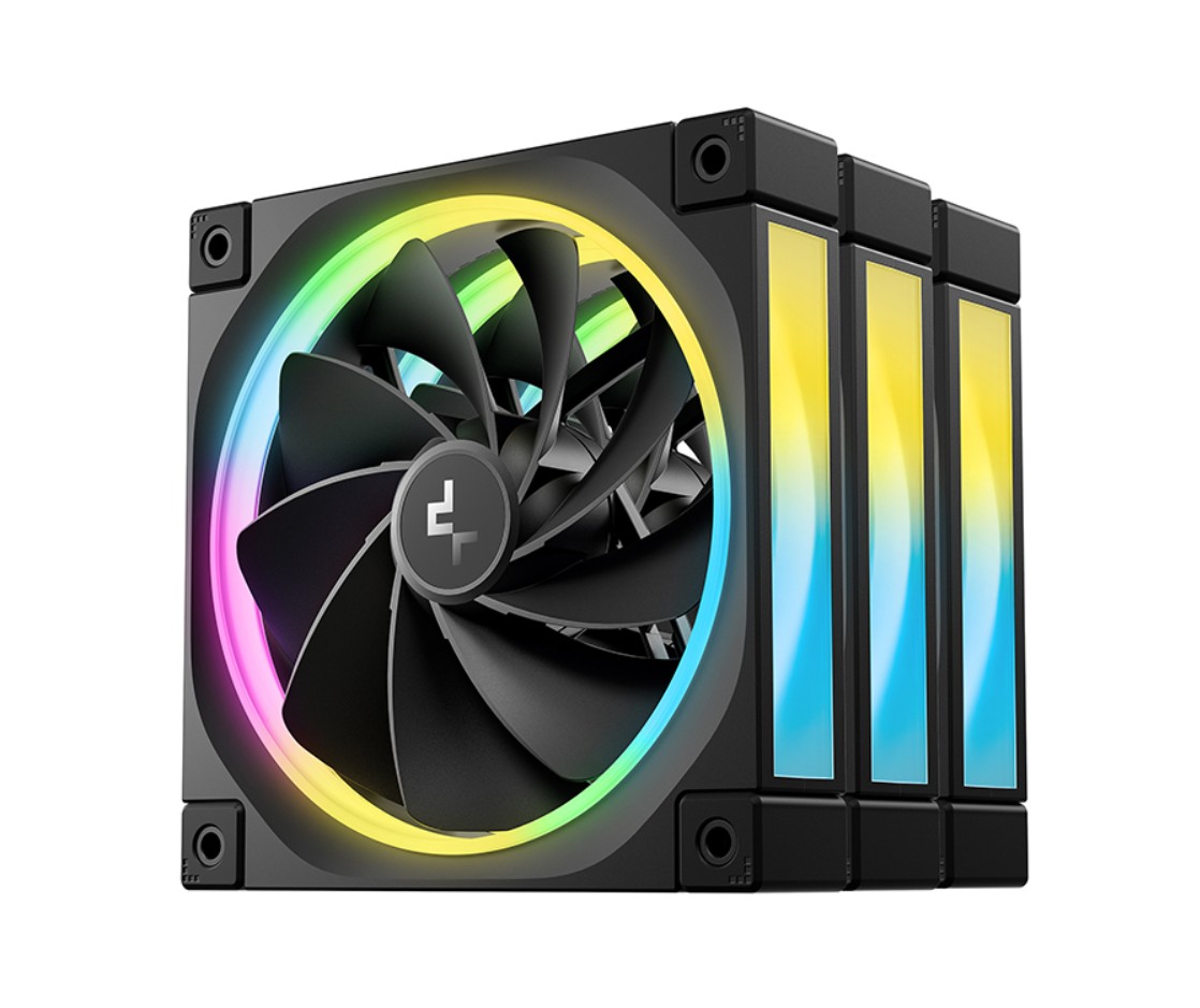 DeepCool FL12R 120mm (3-Pack) High Performance PWM Fans with Unique Addressable RGB, Fluid Dynamic Bearing, Low Noise