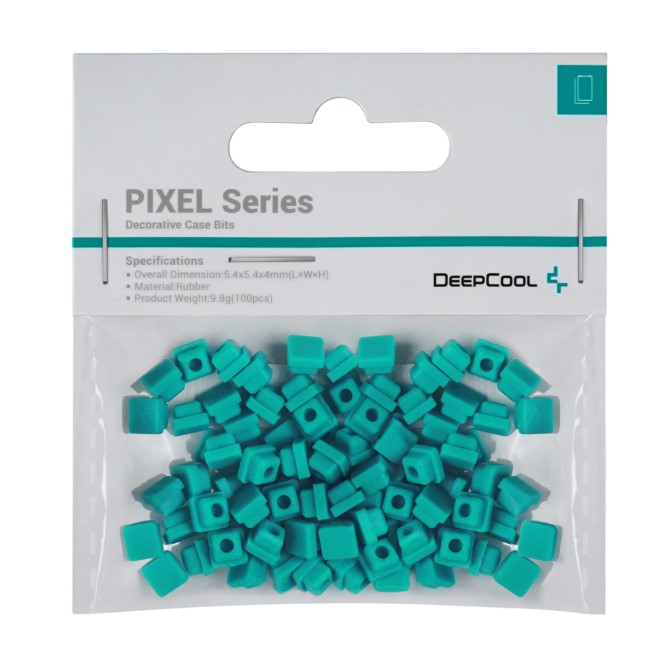 DeepCool PIXEL Decorative Case Bits Green - Silicone 100-Pack Compatible with CH160, CH360, CH560, CH780 & MORPHEUS PC Cases