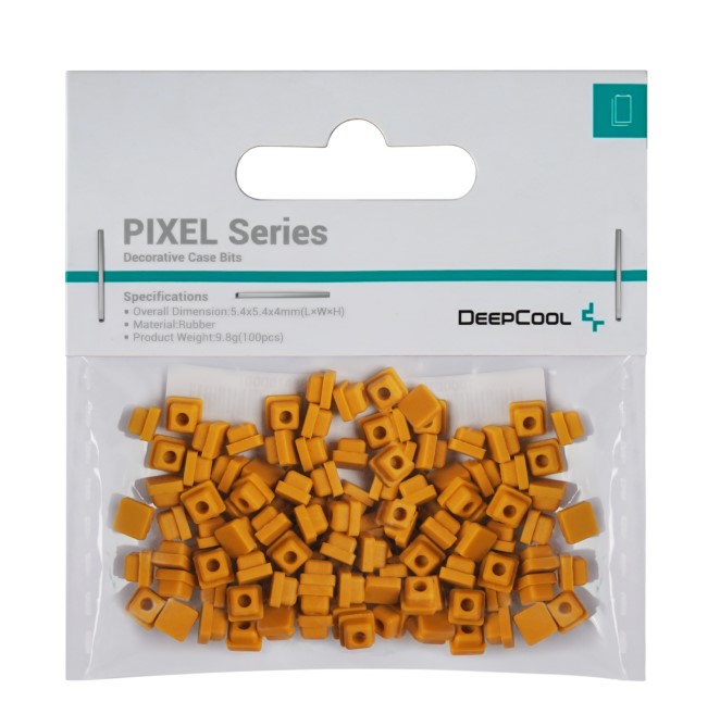 DeepCool PIXEL Decorative Case Bits - Pumpkin Orange Silicone Pixels, 100 Pieces for CH160, CH360, CH560, CH780, MORPHEUS PC Cases