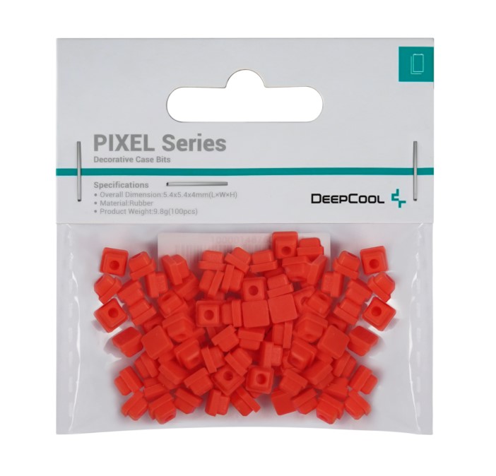 DeepCool PIXEL Decorative Case Bits - Red Silicone 8-bit Mosaic Bits for CH160, CH360, CH560, CH780 & MORPHEUS Cases
