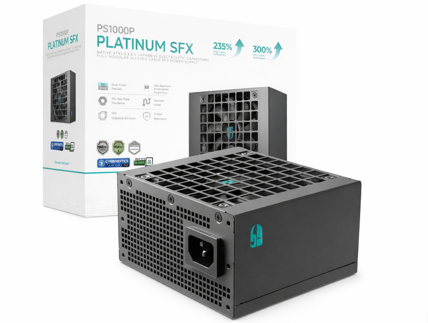 DeepCool PS1000P 1000W SFX Power Supply | Cybenetics Platinum Efficiency, Full Japanese Capacitors