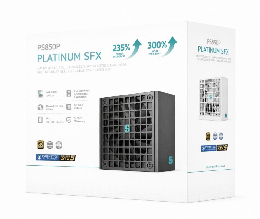 DeepCool PS850P 850W Platinum Certified Gamer Power Supply with Full Japanese Capacitors