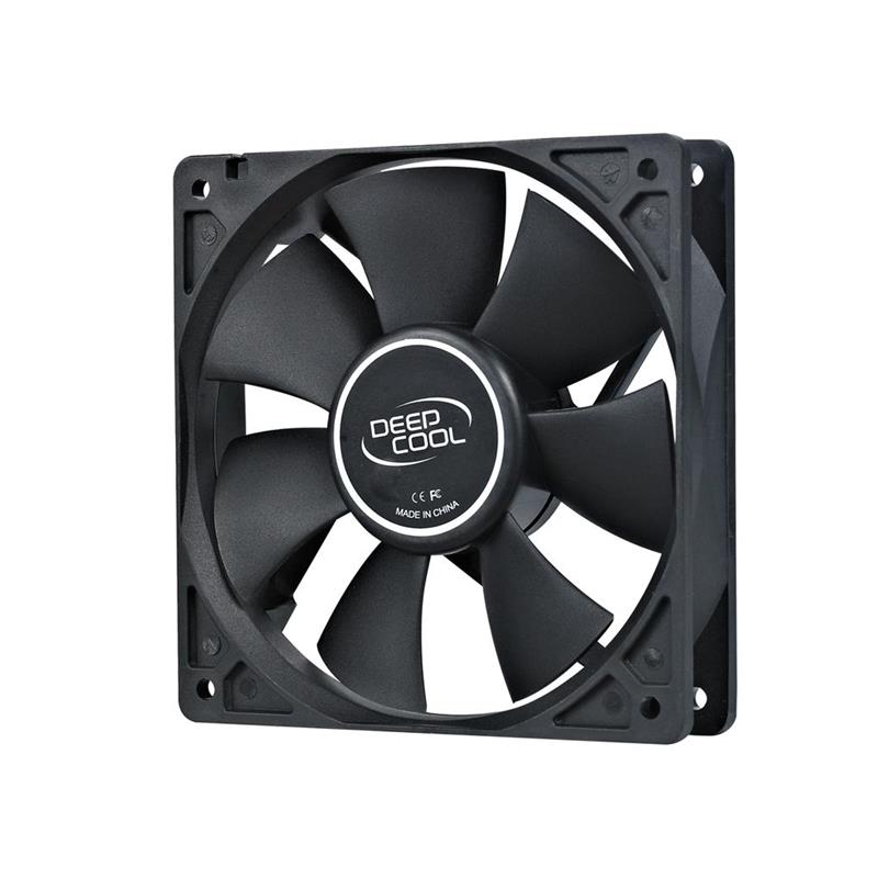 DeepCool XFAN 120 120mm Hydro Bearing Quiet Case Fan with 3-Pin & Molex Connector, Low Noise 26dB, Black