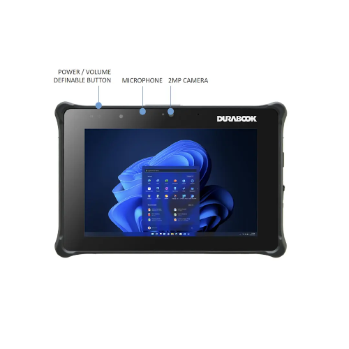 DURABOOK R8 Rugged 8-inch Tablet with Intel Pentium Gold 8500, 8GB RAM, 128GB PCIe SSD, Windows 11, Wi-Fi 6E, Bluetooth 5.3, IP66 Rated