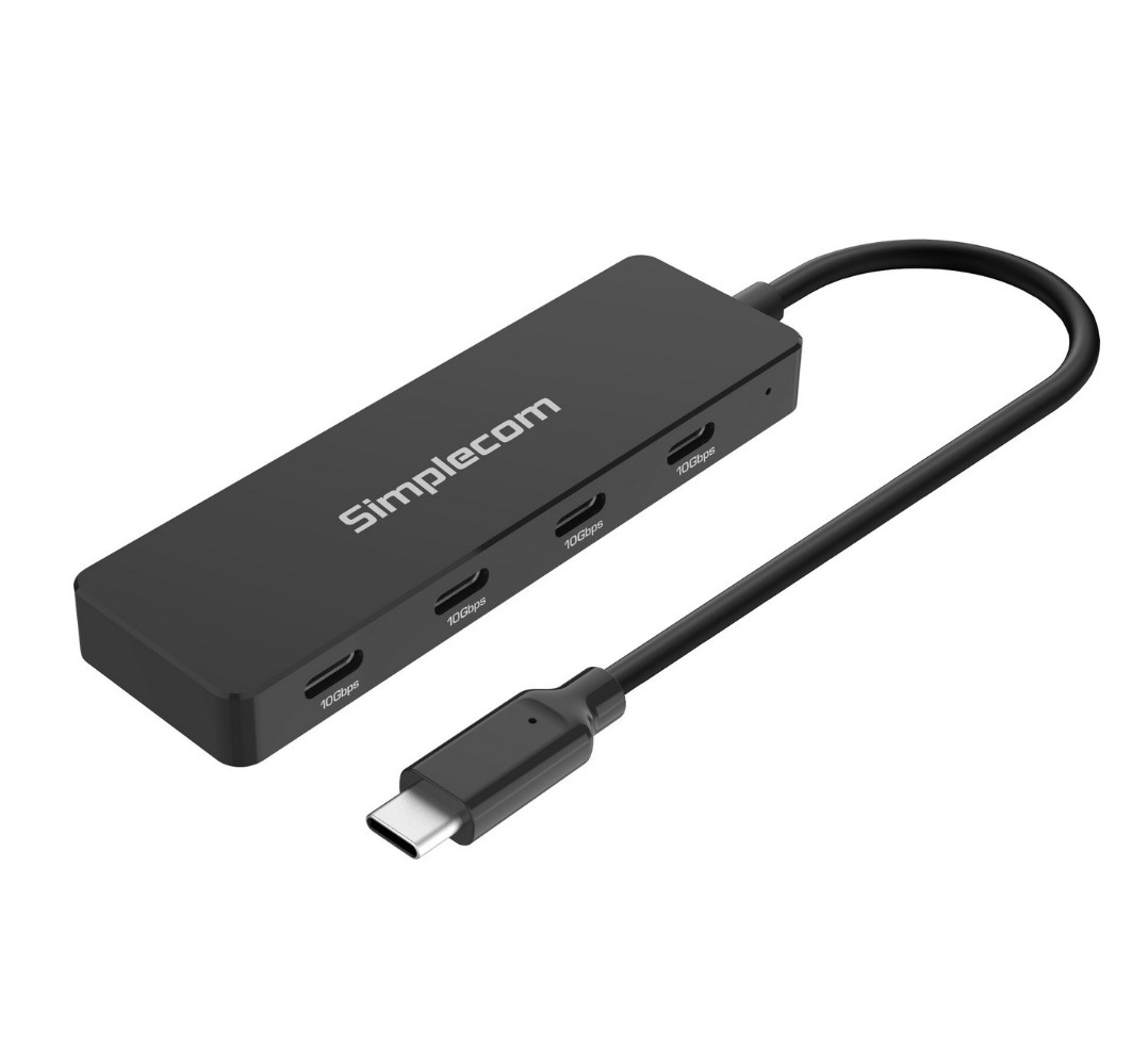 Simplecom CH384 USB-C to 4-Port USB-C Data Hub | USB 3.2 Gen 2 SuperSpeed+ 10Gbps, Portable USB-C Expansion Hub