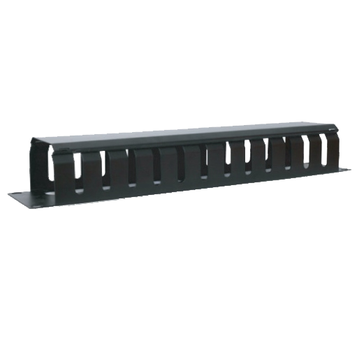 LDR 1U 19" 24-Slot Shallow Plastic Cable Management Rail for 19-Inch Server Racks
