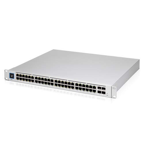 Ubiquiti UniFi Switch Pro 48 PoE Managed Gigabit Layer 2/3 Switch with 48 Ports, 600W PoE Budget, 4x10G SFP+ Uplinks & Touchscreen Display