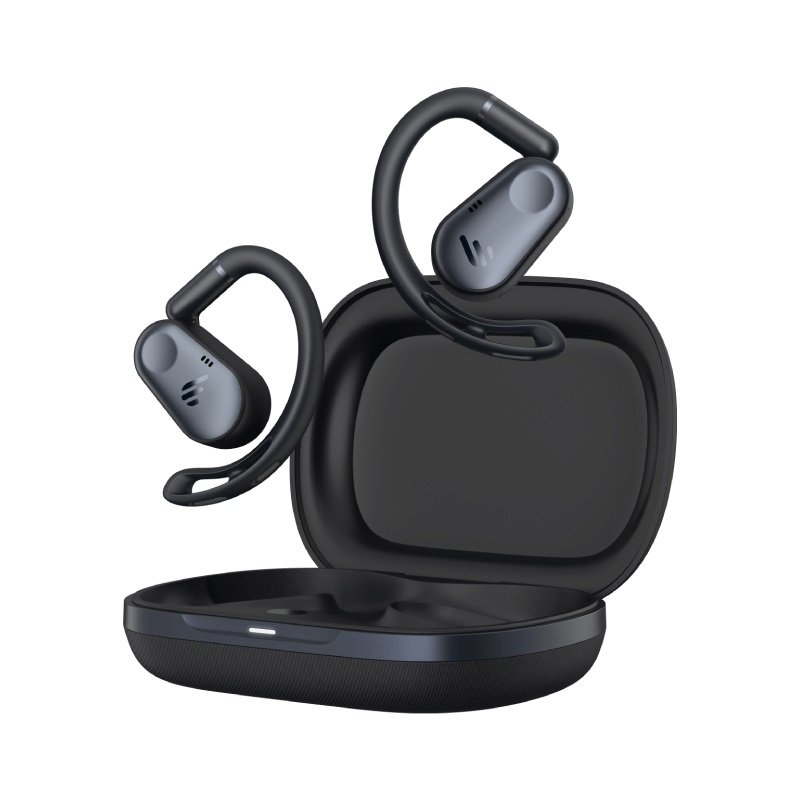 Edifier COMFO-FLEX-BLACK Open-Ear True Wireless Earbuds with IP55, Bluetooth 5.4, 40H Playtime & LDAC Support - Black