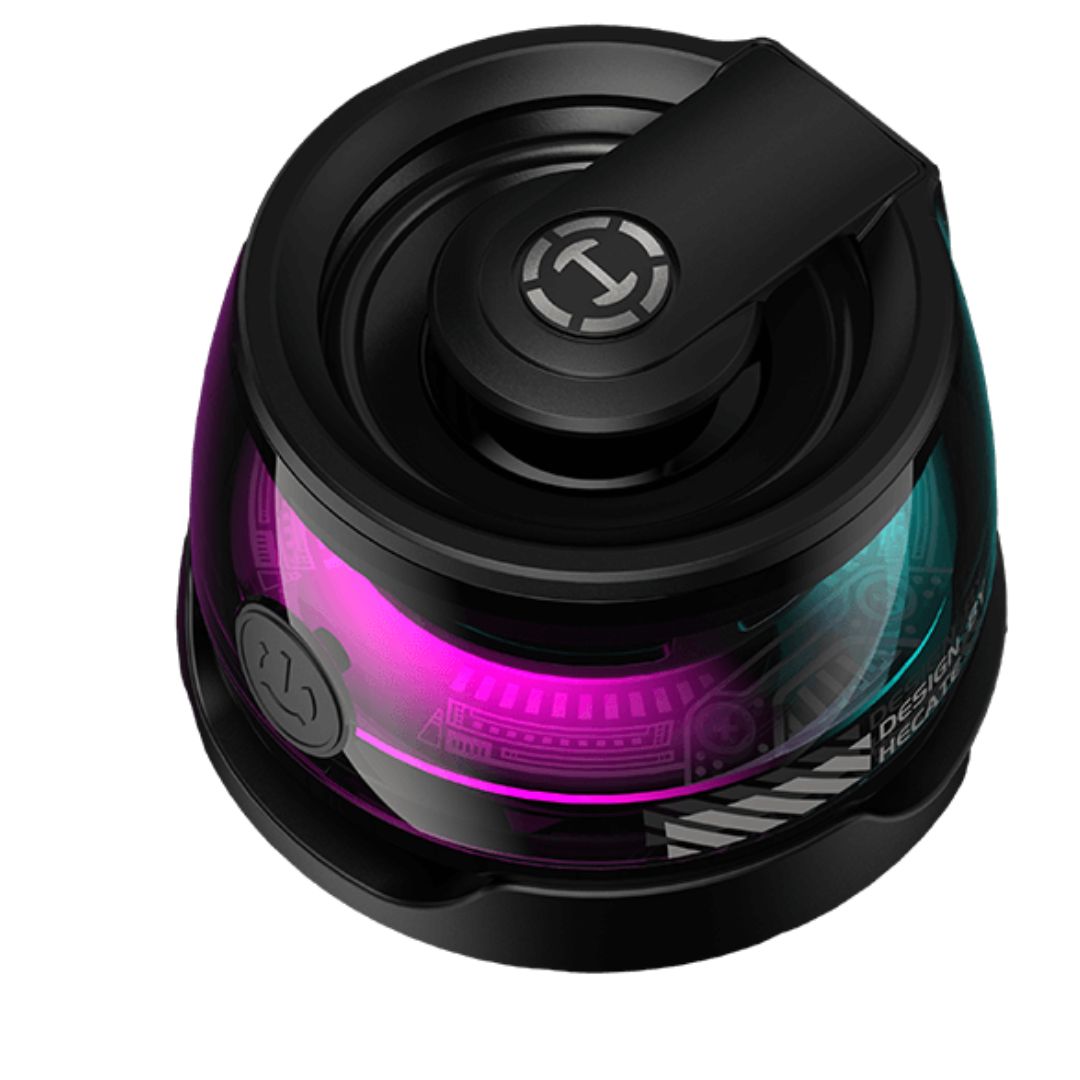 Edifier G200 Black Bluetooth Magnetic Speaker with 40mm Driver, RGB Lighting, & 7-Hour Playtime