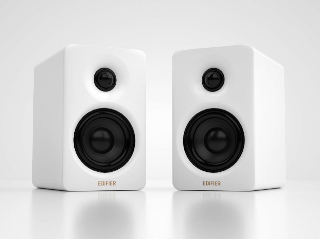 Edifier M60 White Compact 66W RMS Desktop Speakers with Bluetooth 5.3 LDAC, USB-C, Hi-Res Audio Certified