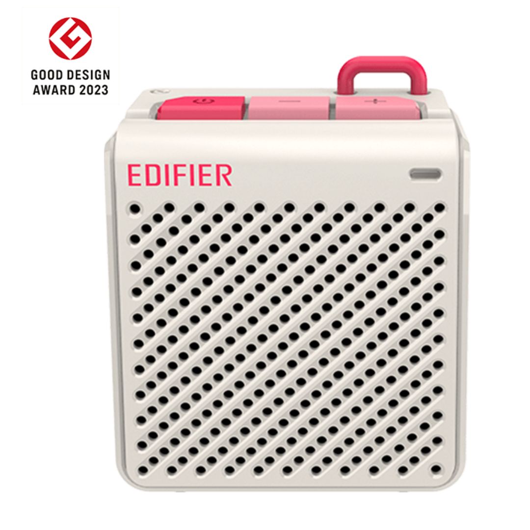 Edifier MP85 White Portable Bluetooth Speaker with 40mm Driver, Bluetooth 5.3, 8-Hour Battery Life, and Edifier Connect App Support