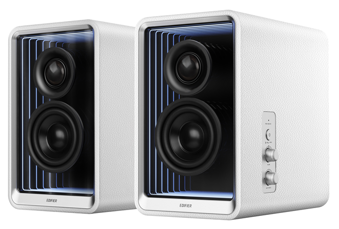 Edifier QR65 White Desktop Active Monitor with 70W RMS Audio, Hi-Res Certification, TempoAbyss Lighting, Bluetooth 5.3 & 65W TurboGaN Fast Charging
