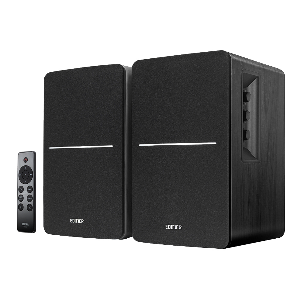 Edifier R1280DBS 2.0 Bookshelf Bluetooth Studio Speakers 42W RMS Wooden Enclosure with Optical/Coaxial/RCA Inputs Black