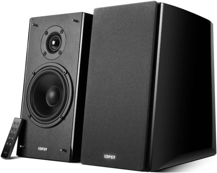 Edifier R2000DB Powered Bluetooth Bookshelf Speakers with 25mm Eagle Eye Silk-Dome Tweeters, 5'' Bass Unit, Optical & Dual RCA Inputs, Remote Control, High-Gloss Piano Finish