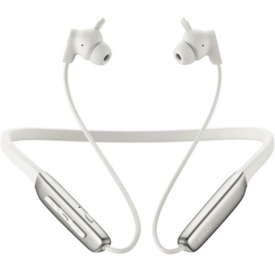 Edifier W280NB Pro Sand White Wireless Neckband Headphones with Hybrid ANC, LDAC Hi-Res Audio, IP55, 23H Playback