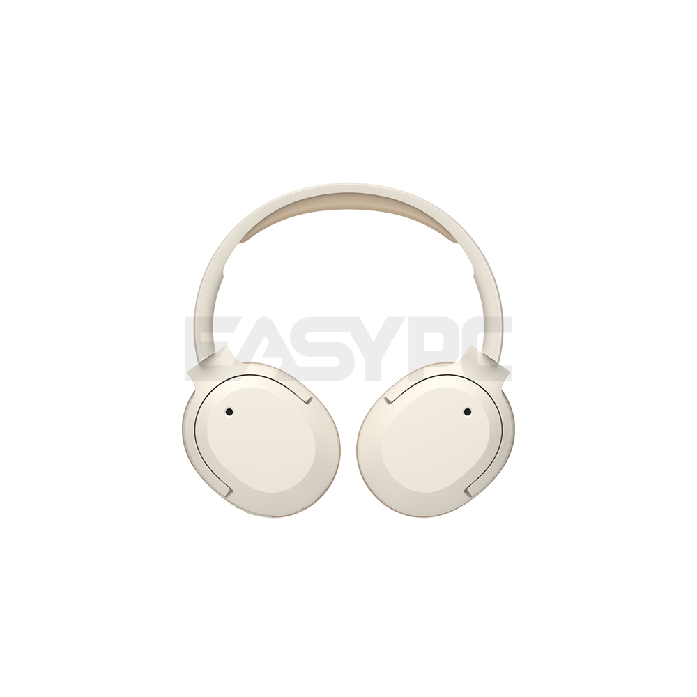 Edifier W820NB Plus Wireless Over-Ear Headphones with Hybrid ANC, Hi-Res Audio, Bluetooth 5.2, 49 Hours Playback - Ivory