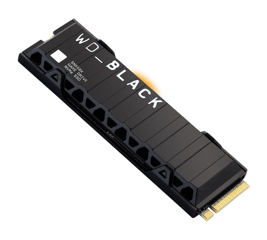 Western Digital WD Black SN850X 1TB Gen4 NVMe M.2 2280 SSD with Heatsink for PS5 - 7300MB/s Read, 6300MB/s Write, 600TBW Endurance, 5 Year Warranty
