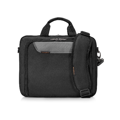 Everki Advance Laptop Briefcase for 13.3" to 14.1" Laptops with Non-Slip Adjustable Shoulder Strap & Trolley Pass-Through